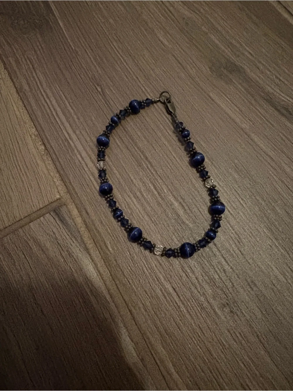 Elegant Navy Blue Beaded Bracelet for Women